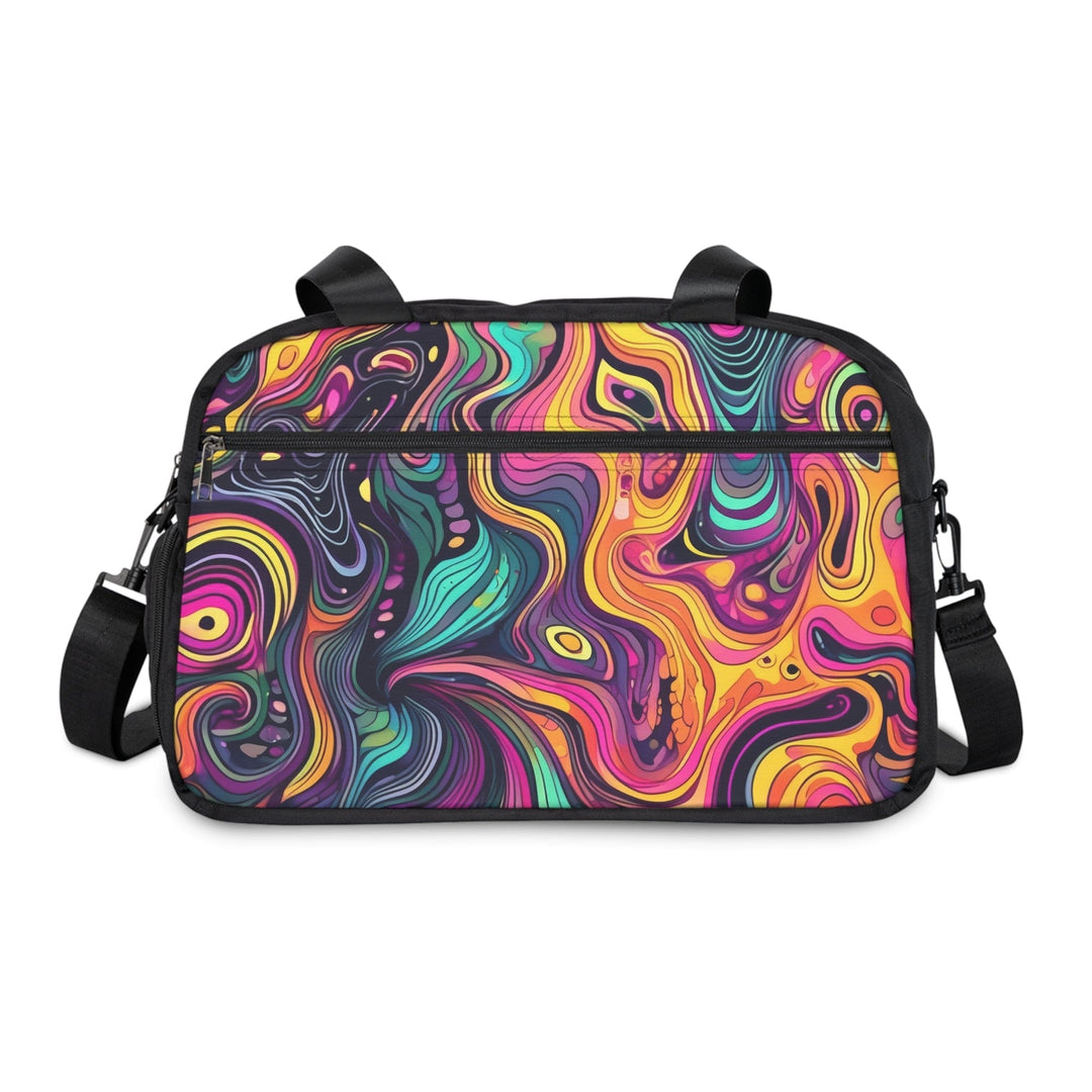 Crossbody Travel Fitness Bag - Vibrant Psychedelic Kaleidoscope Boho Print