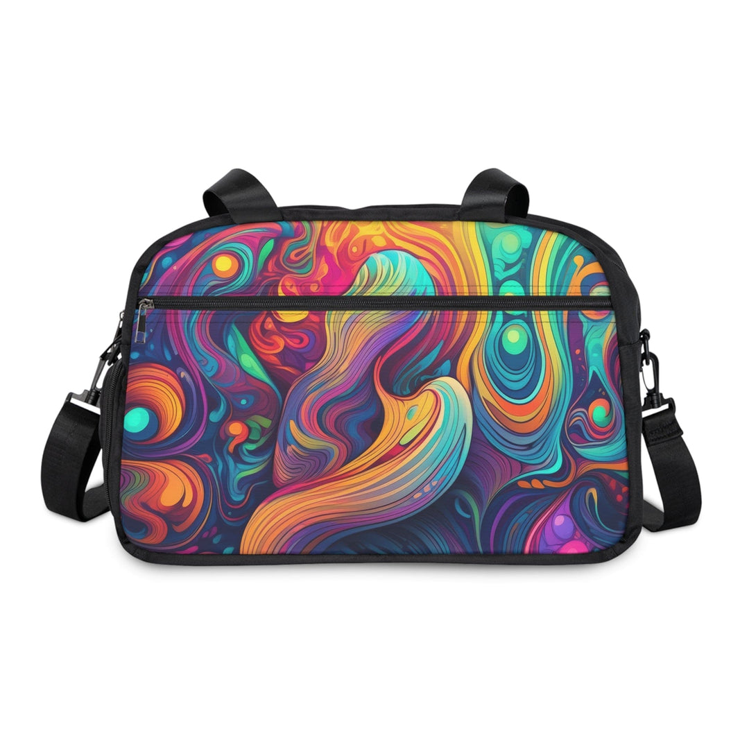 Crossbody Travel Fitness Bag - Vibrant Psychedelic Kaleidoscope Boho Print
