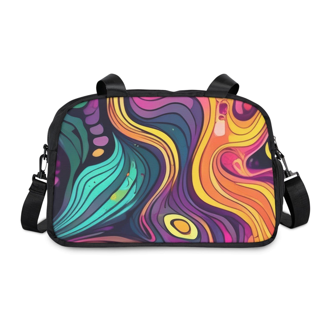 Crossbody Travel Fitness Bag - Vibrant Psychedelic Kaleidoscope Boho Print