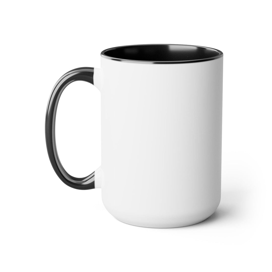 Two-tone Accent Ceramic Coffee Mug 15oz Say it Soul ??ust Ask-god’ Statement