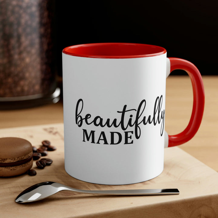 Two-tone Accent Ceramic Mug 11oz Beautifully Made Inspiration Affirmation Black