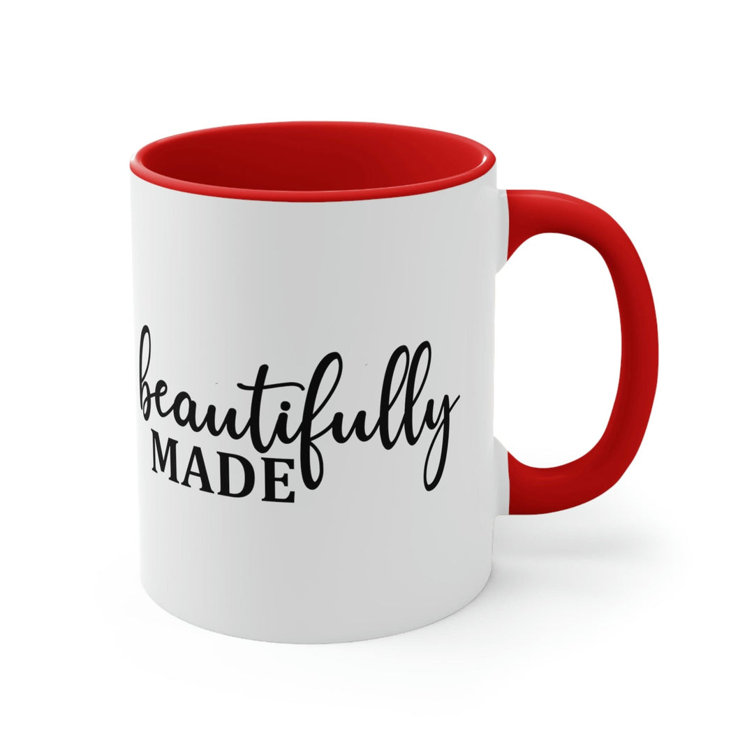 Two-tone Accent Ceramic Mug 11oz Beautifully Made Inspiration Affirmation Black