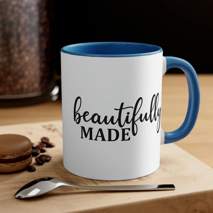 Two-tone Accent Ceramic Mug 11oz Beautifully Made Inspiration Affirmation Black