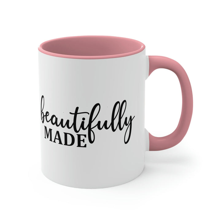 Two-tone Accent Ceramic Mug 11oz Beautifully Made Inspiration Affirmation Black