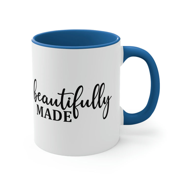 Two-tone Accent Ceramic Mug 11oz Beautifully Made Inspiration Affirmation Black