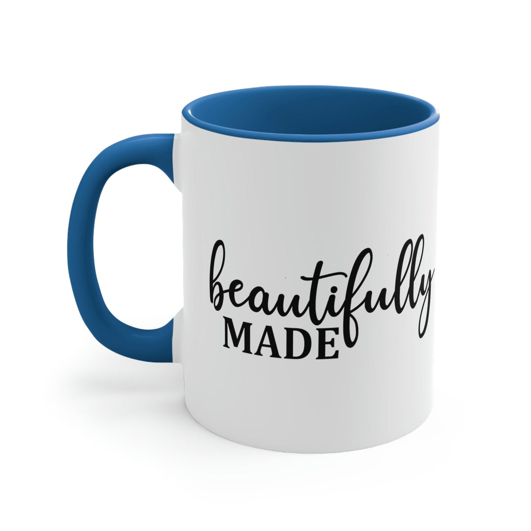 Two-tone Accent Ceramic Mug 11oz Beautifully Made Inspiration Affirmation Black