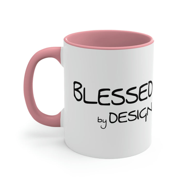 Two-tone Accent Ceramic Mug 11oz Blessed by Design Illustration - Decorative