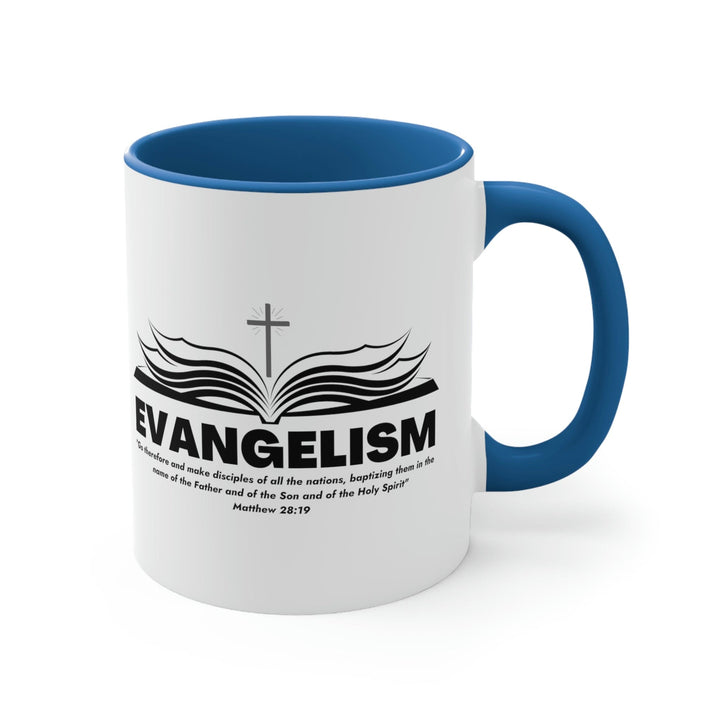 Two-tone Accent Ceramic Mug 11oz Evangelism - Go Therefore And Make Disciples