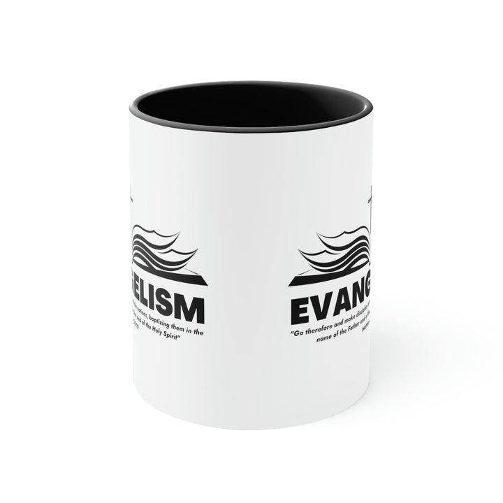 Two-tone Accent Ceramic Mug 11oz Evangelism - Go Therefore And Make Disciples