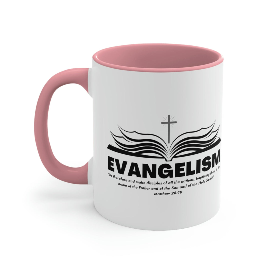 Two-tone Accent Ceramic Mug 11oz Evangelism - Go Therefore And Make Disciples