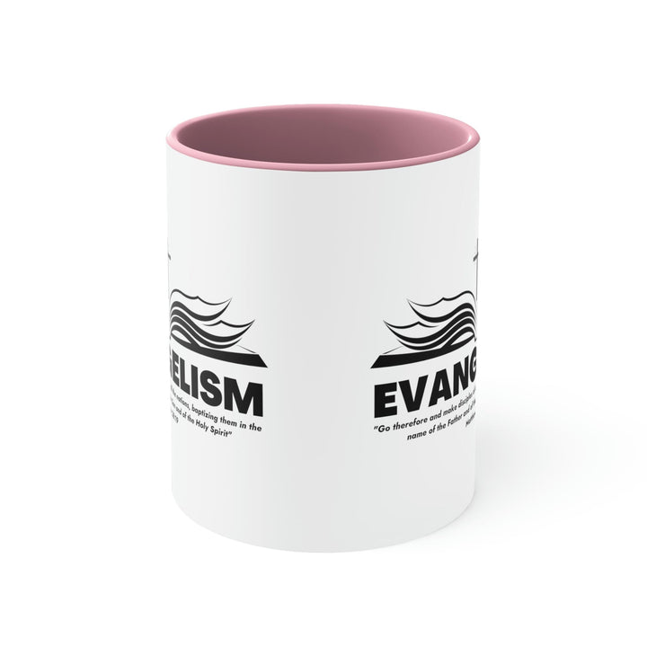 Two-tone Accent Ceramic Mug 11oz Evangelism - Go Therefore And Make Disciples