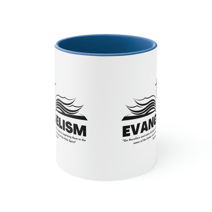 Two-tone Accent Ceramic Mug 11oz Evangelism - Go Therefore And Make Disciples