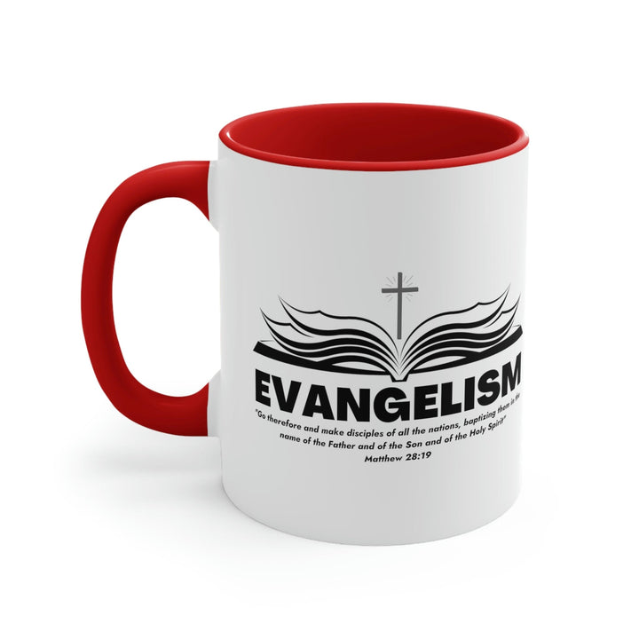 Two-tone Accent Ceramic Mug 11oz Evangelism - Go Therefore And Make Disciples