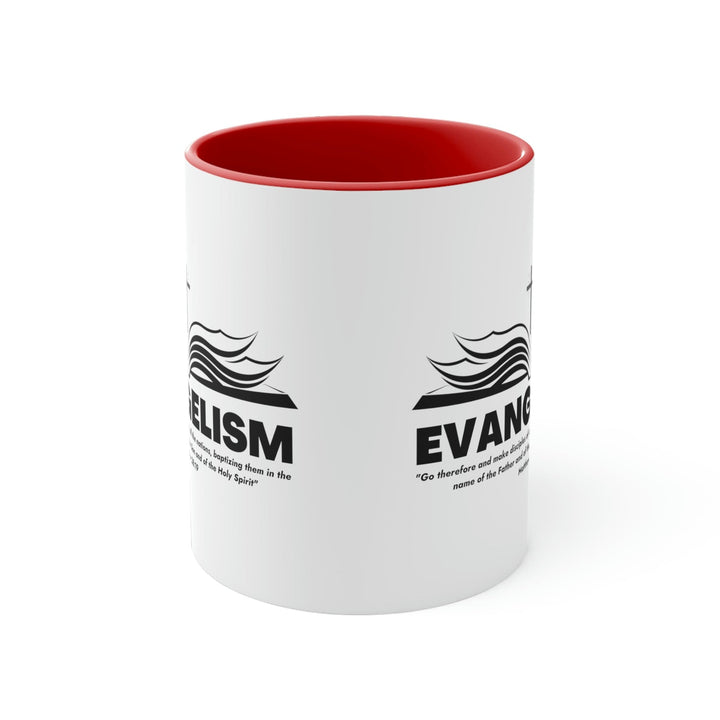 Two-tone Accent Ceramic Mug 11oz Evangelism - Go Therefore And Make Disciples