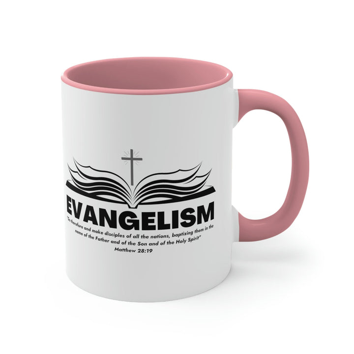 Two-tone Accent Ceramic Mug 11oz Evangelism - Go Therefore And Make Disciples