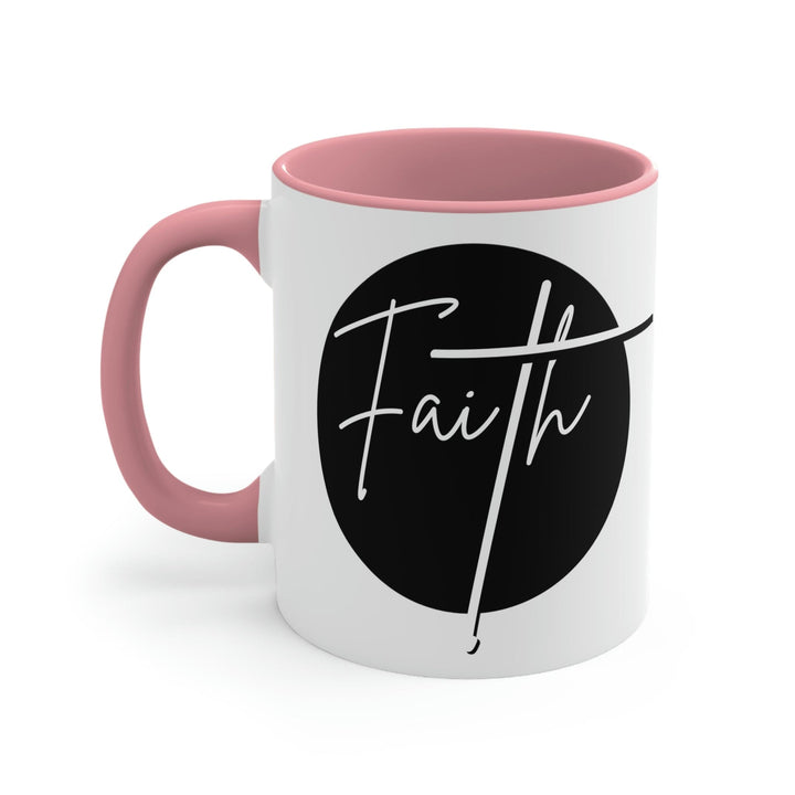 Two-tone Accent Ceramic Mug 11oz Faith Illustration - Decorative | Ceramic Mugs