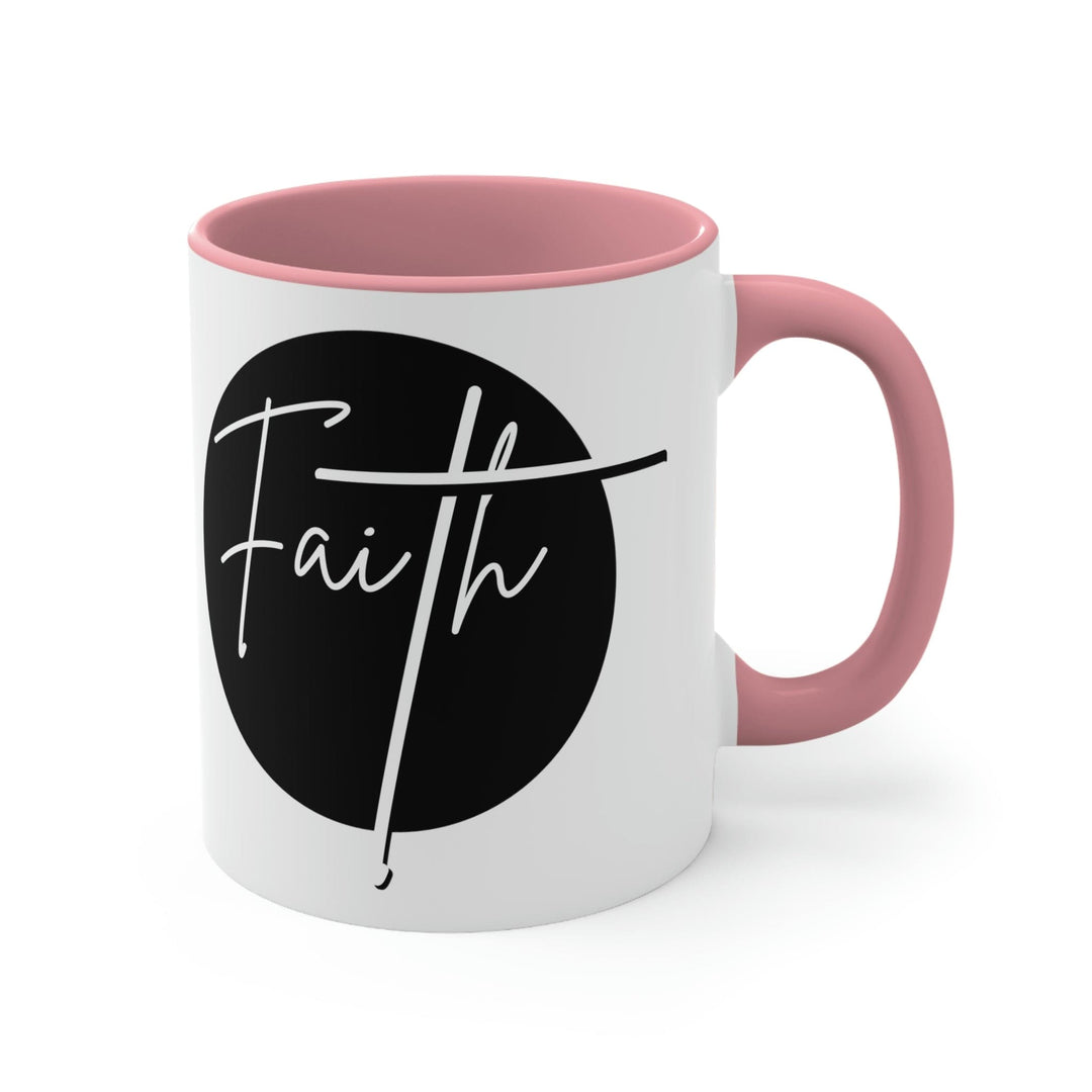 Two-tone Accent Ceramic Mug 11oz Faith Illustration - Decorative | Ceramic Mugs