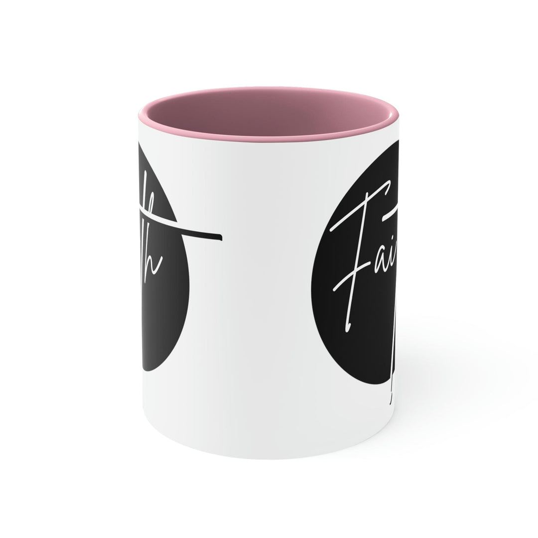 Two-tone Accent Ceramic Mug 11oz Faith Illustration - Decorative | Ceramic Mugs