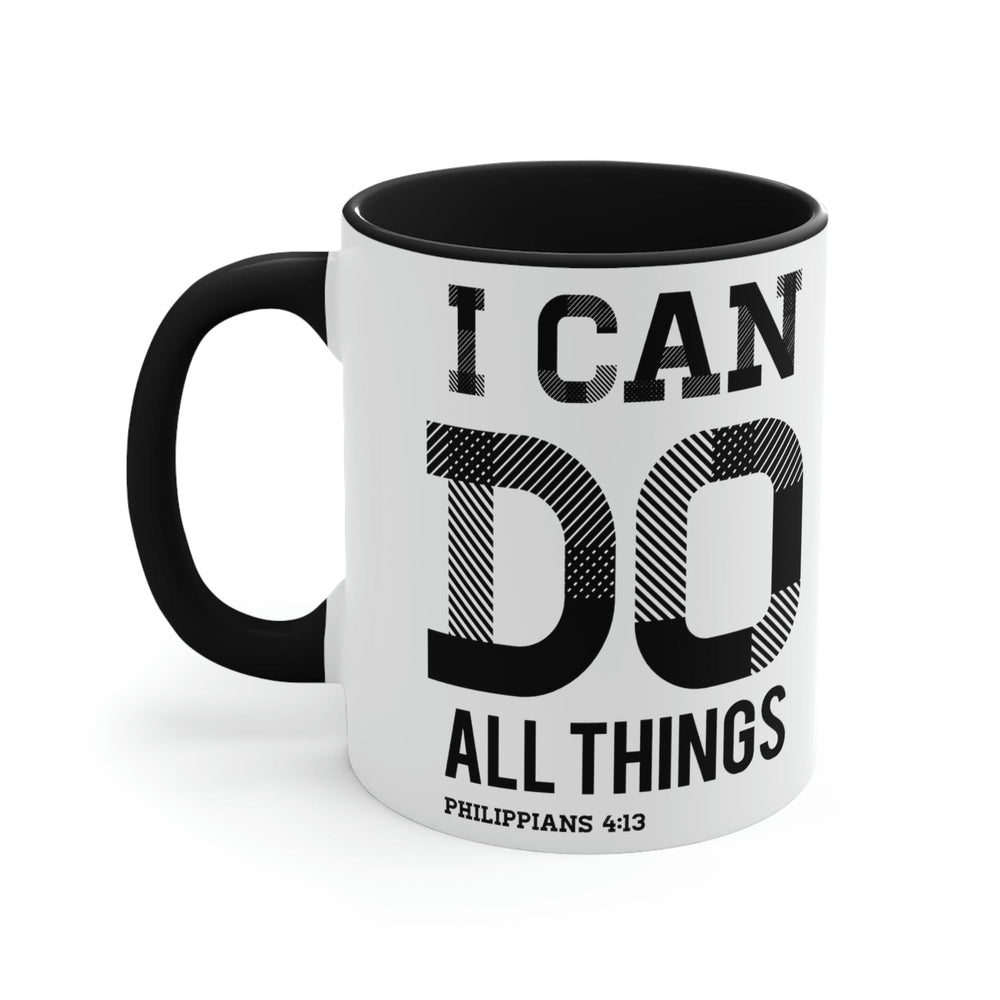 Two-tone Accent Ceramic Mug 11oz i can do All Things Philippians 4:13 Scripture