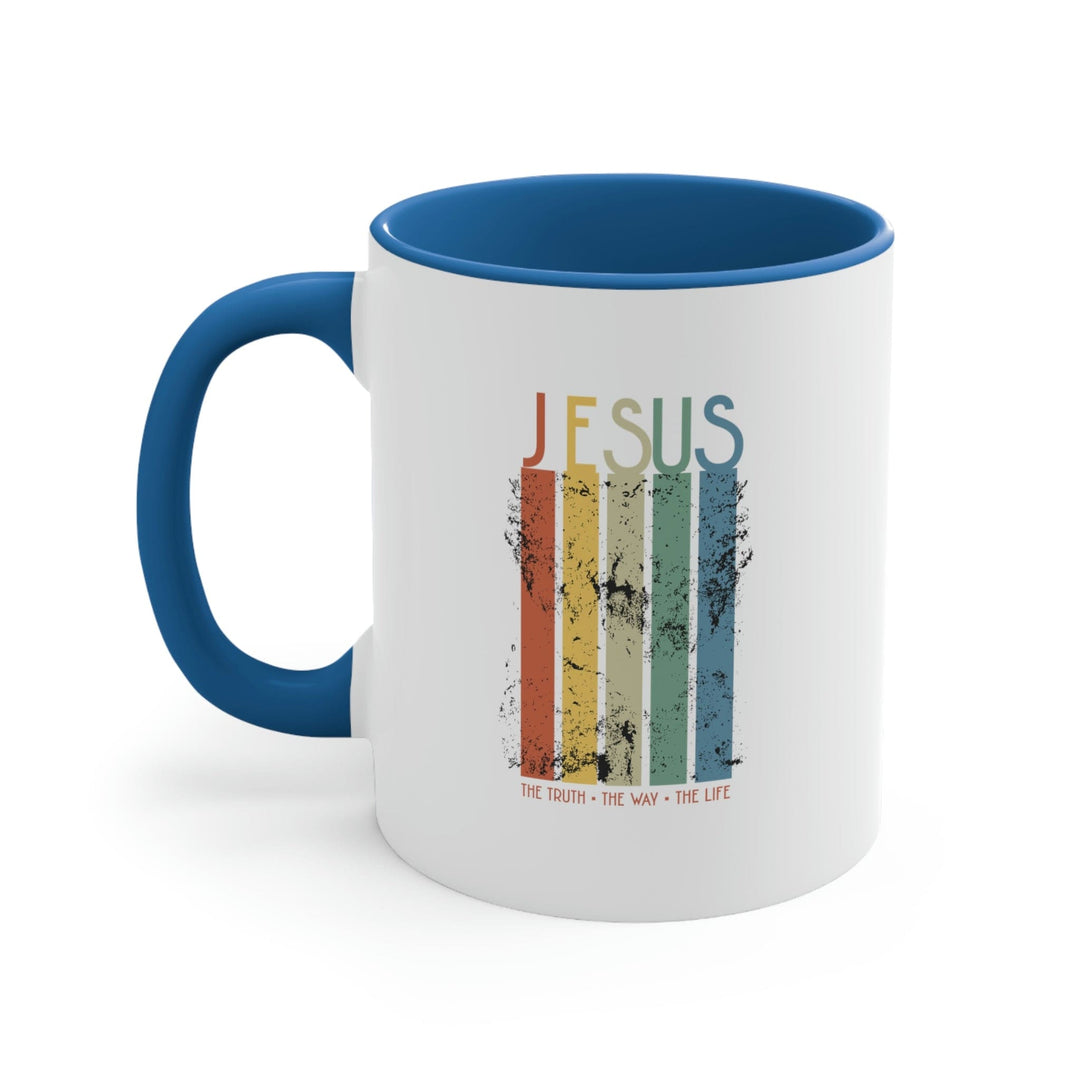 Two-tone Accent Ceramic Mug 11oz Jesus the Truth the Way the Life Christian