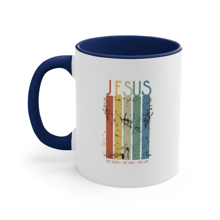 Two-tone Accent Ceramic Mug 11oz Jesus the Truth the Way the Life Christian