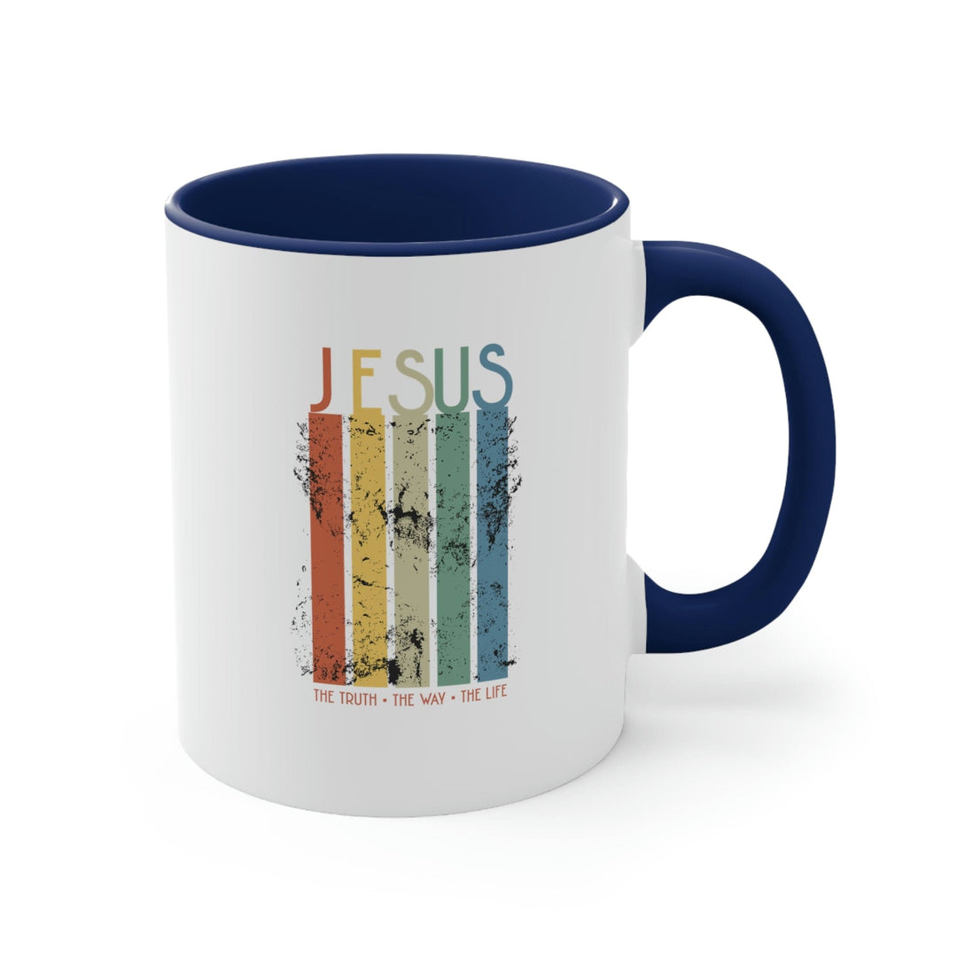 Two-tone Accent Ceramic Mug 11oz Jesus the Truth the Way the Life Christian