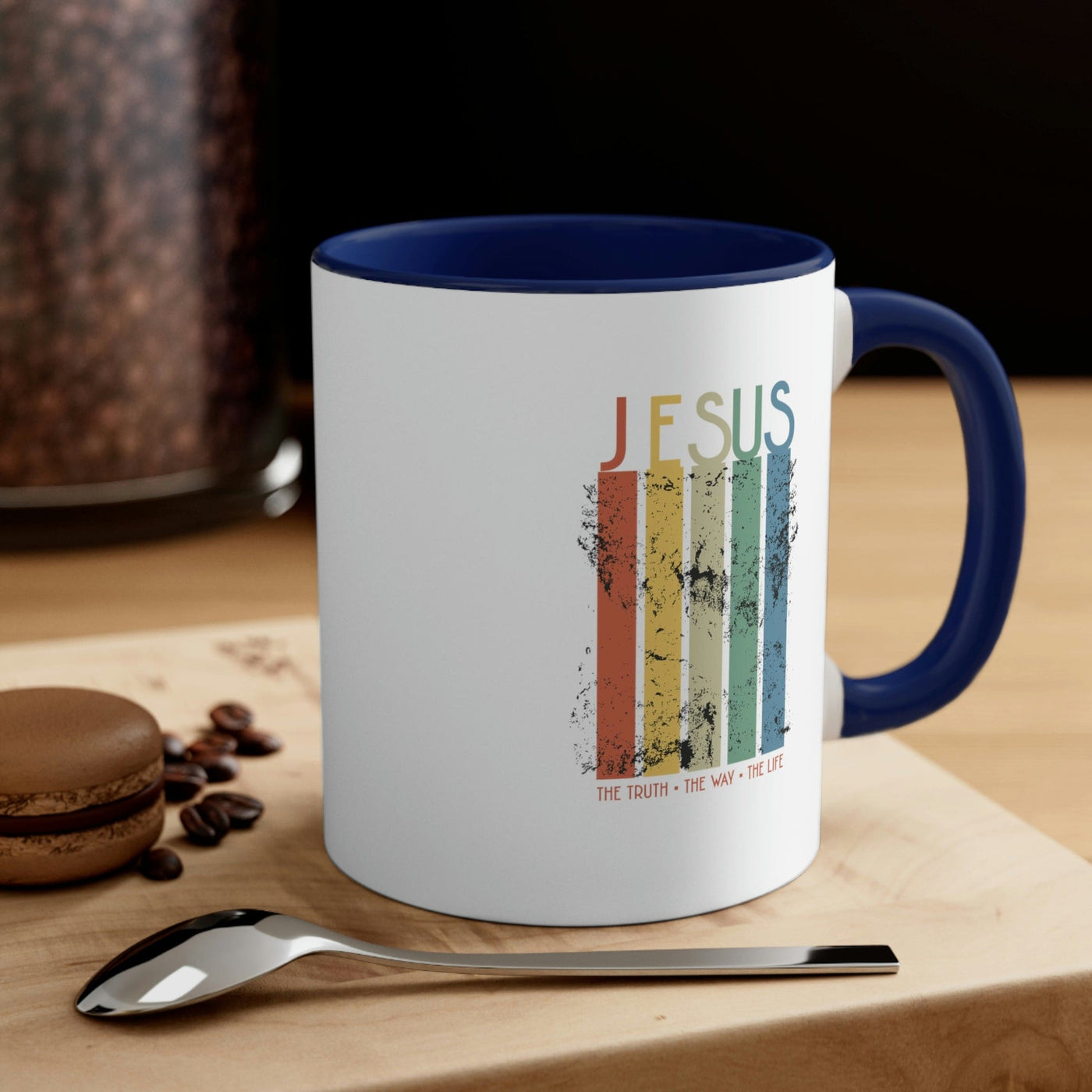 Two-tone Accent Ceramic Mug 11oz Jesus The Truth The Way The Life Christian