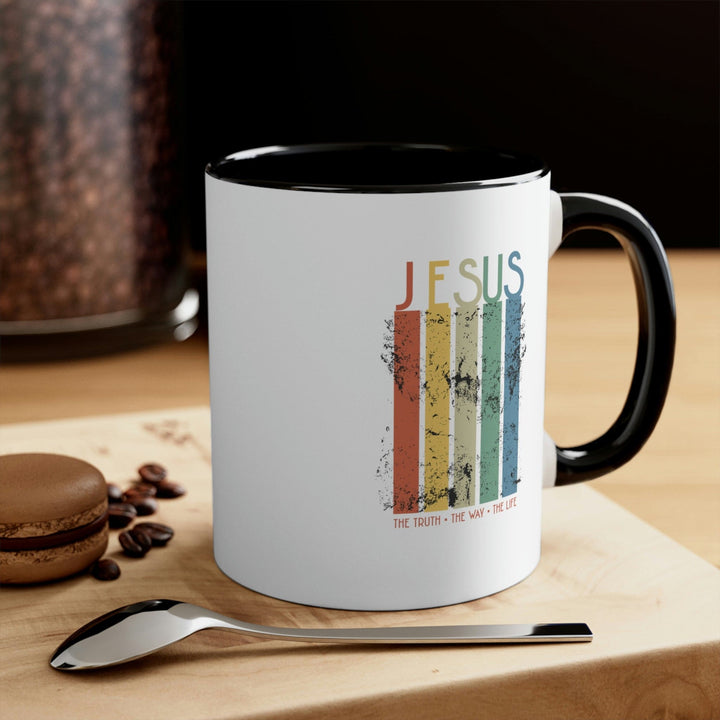 Two-tone Accent Ceramic Mug 11oz Jesus the Truth the Way the Life Christian