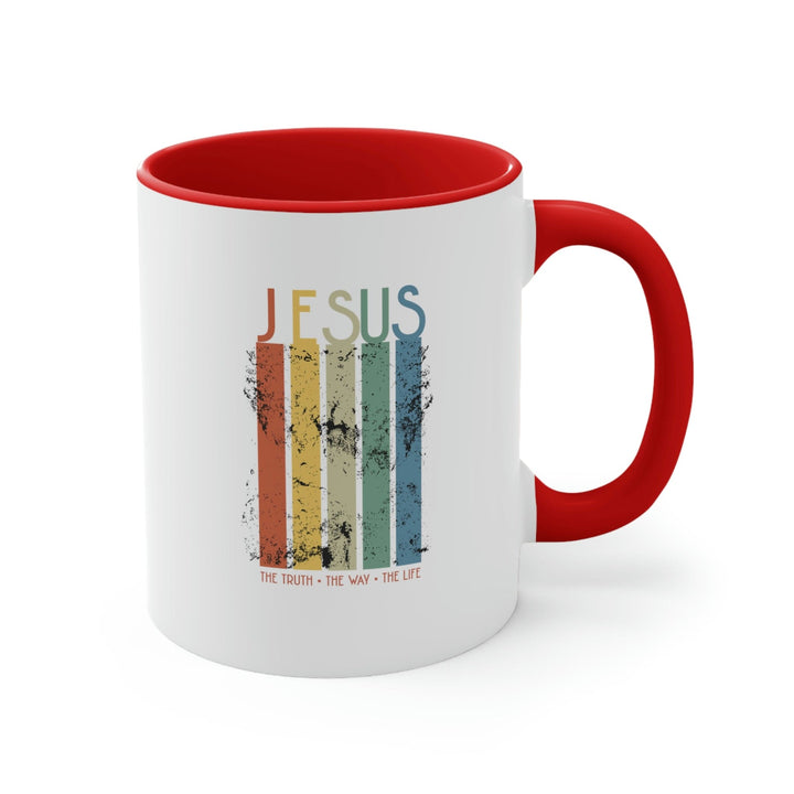 Two-tone Accent Ceramic Mug 11oz Jesus the Truth the Way the Life Christian