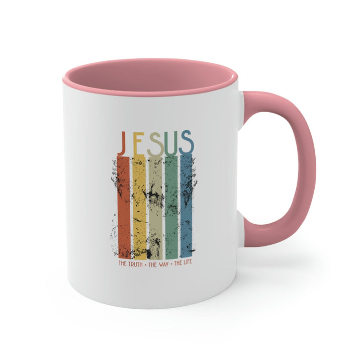 Two-tone Accent Ceramic Mug 11oz Jesus the Truth the Way the Life Christian