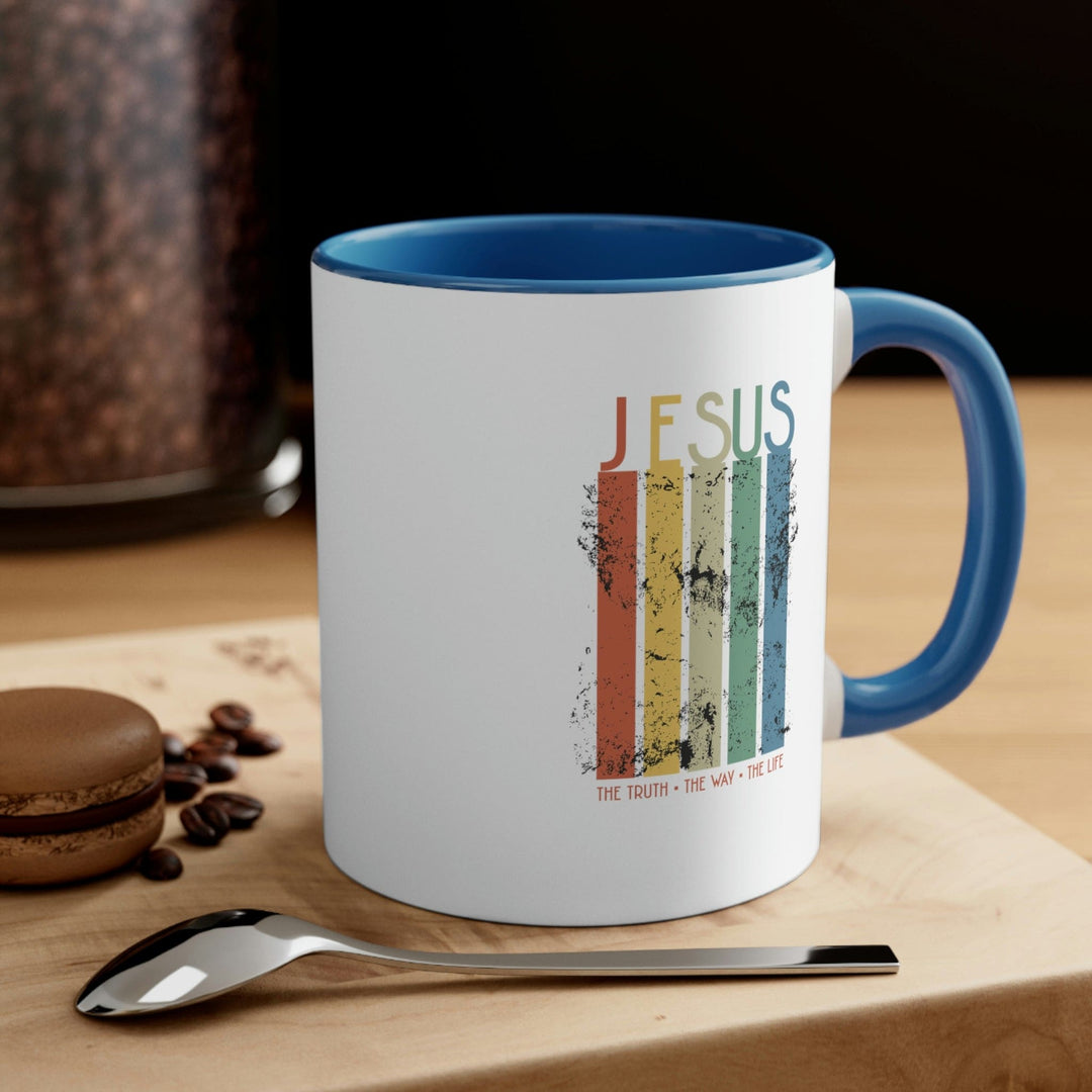 Two-tone Accent Ceramic Mug 11oz Jesus the Truth the Way the Life Christian