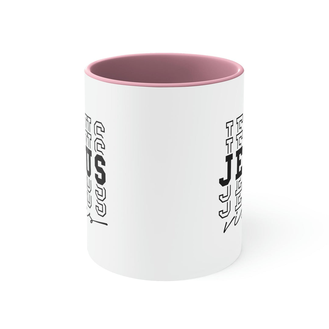 Two-tone Accent Ceramic Mug 11oz Jesus Vibes Christian Inspiration - Decorative