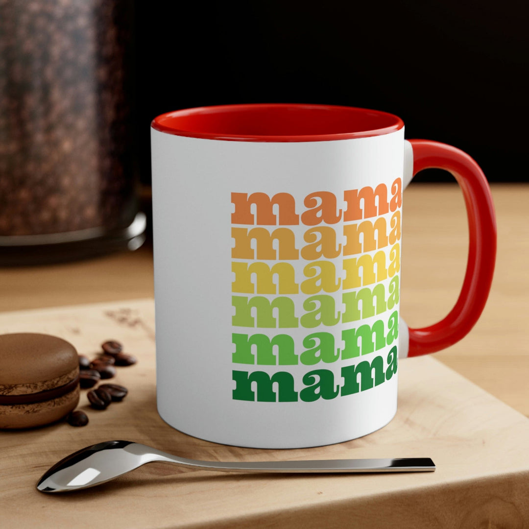 Two-tone Accent Ceramic Mug 11oz Mama Celebrating Mothers - Decorative