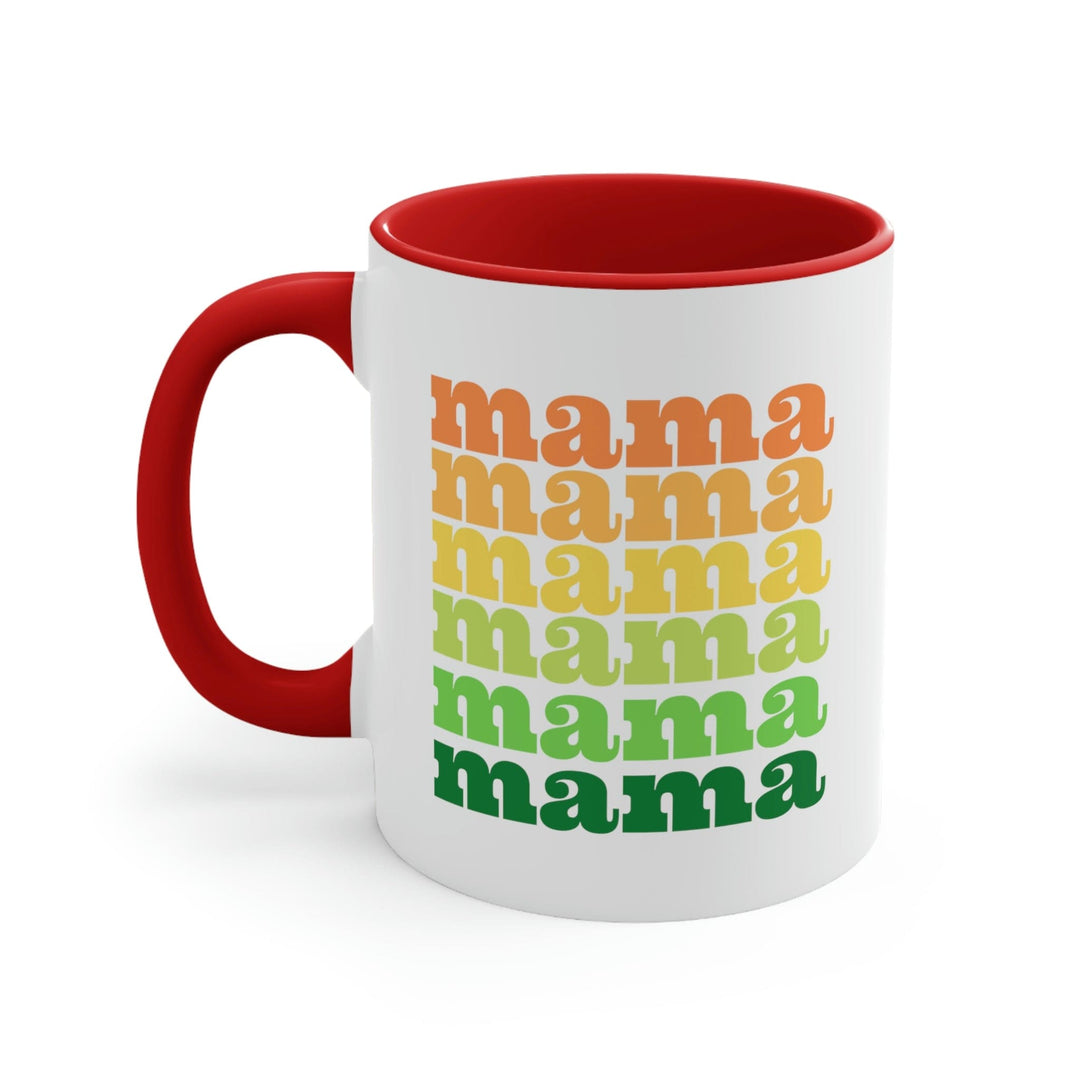 Two-tone Accent Ceramic Mug 11oz Mama Celebrating Mothers - Decorative