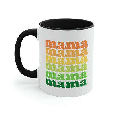 Two-tone Accent Ceramic Mug 11oz Mama Celebrating Mothers - Decorative