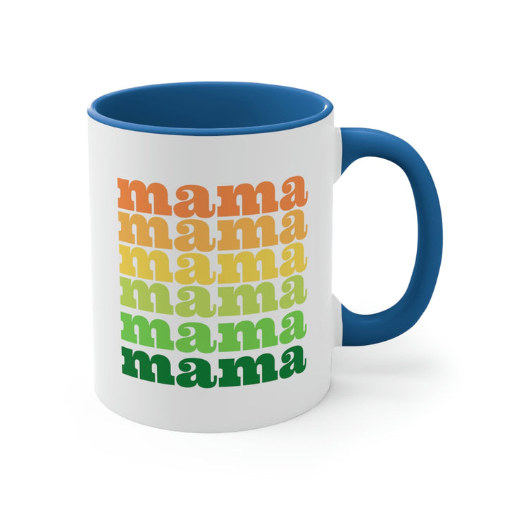 Two-tone Accent Ceramic Mug 11oz Mama Celebrating Mothers - Decorative