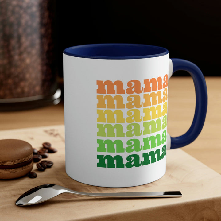 Two-tone Accent Ceramic Mug 11oz Mama Celebrating Mothers - Decorative