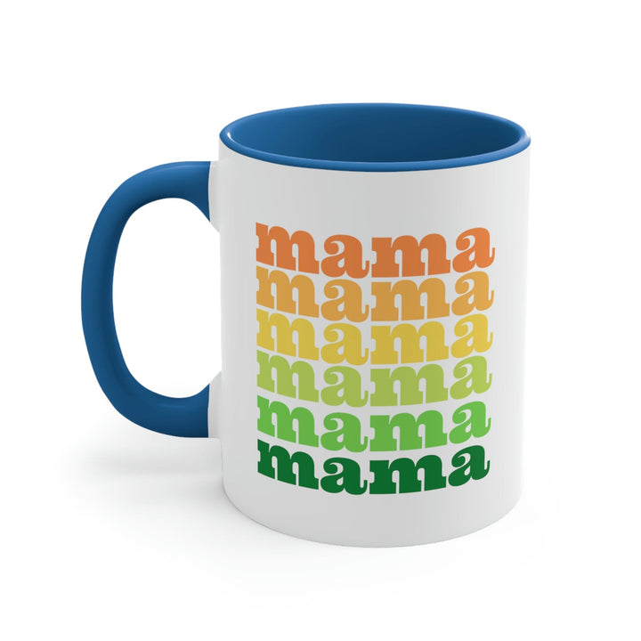 Two-tone Accent Ceramic Mug 11oz Mama Celebrating Mothers - Decorative