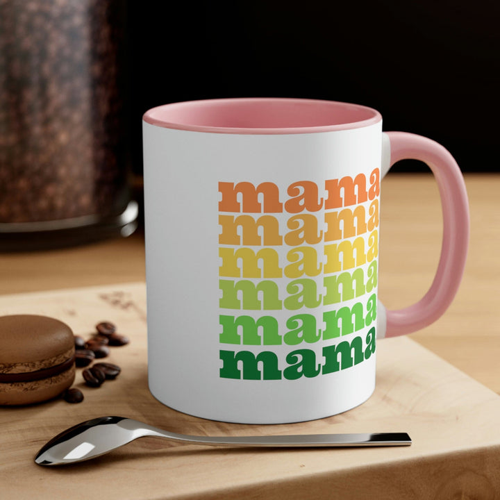 Two-tone Accent Ceramic Mug 11oz Mama Celebrating Mothers - Decorative