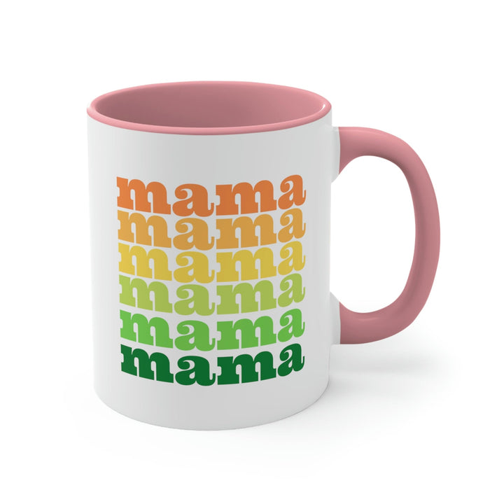 Two-tone Accent Ceramic Mug 11oz Mama Celebrating Mothers - Decorative