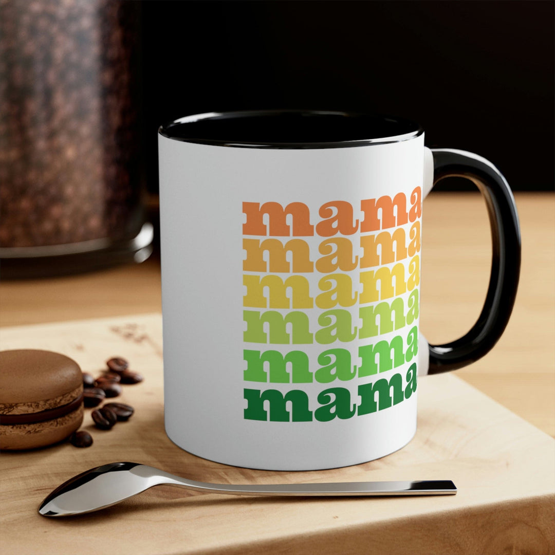 Two-tone Accent Ceramic Mug 11oz Mama Celebrating Mothers - Decorative