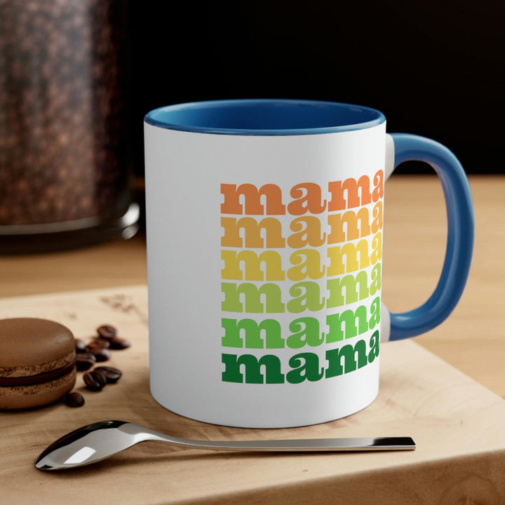 Two-tone Accent Ceramic Mug 11oz Mama Celebrating Mothers - Decorative