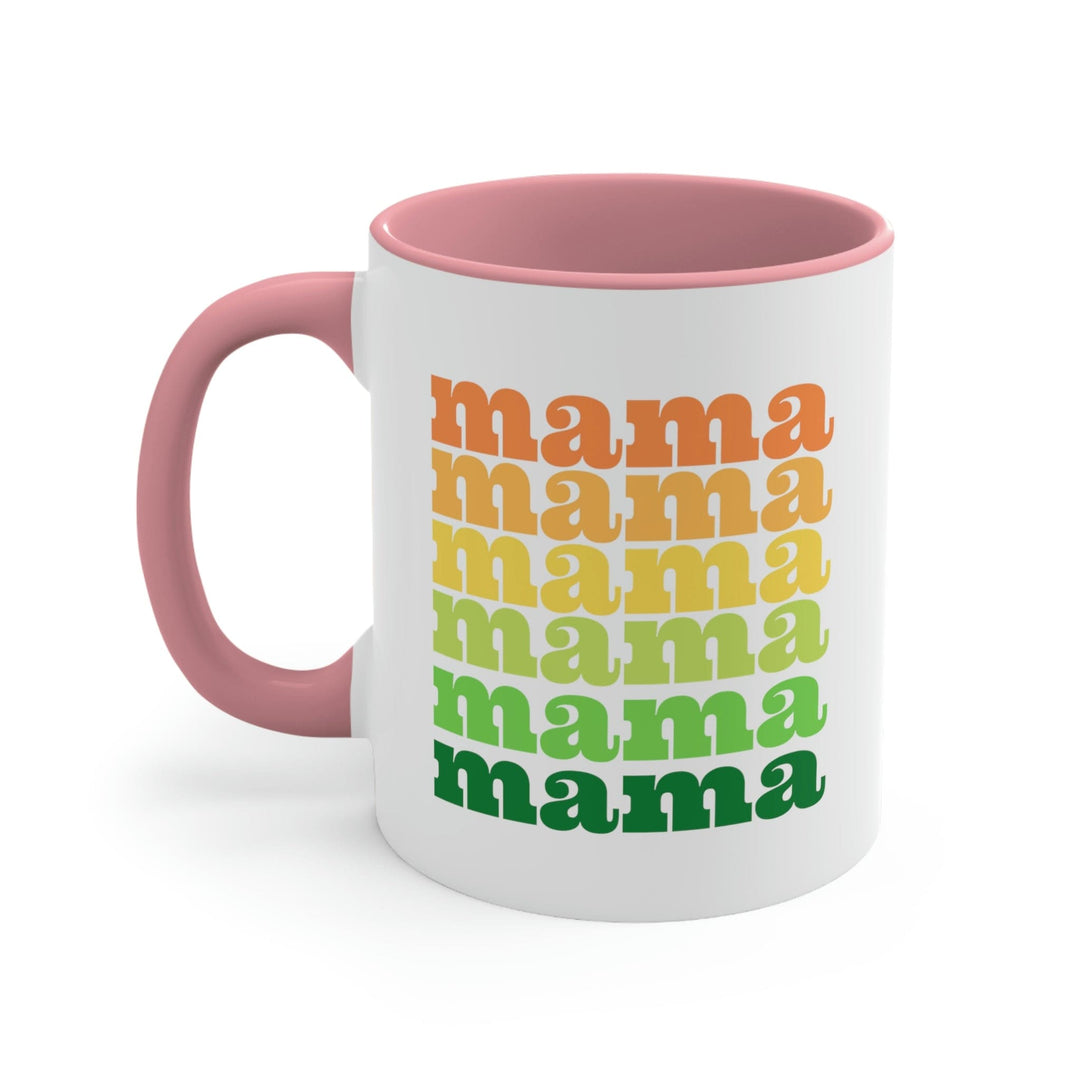 Two-tone Accent Ceramic Mug 11oz Mama Celebrating Mothers - Decorative