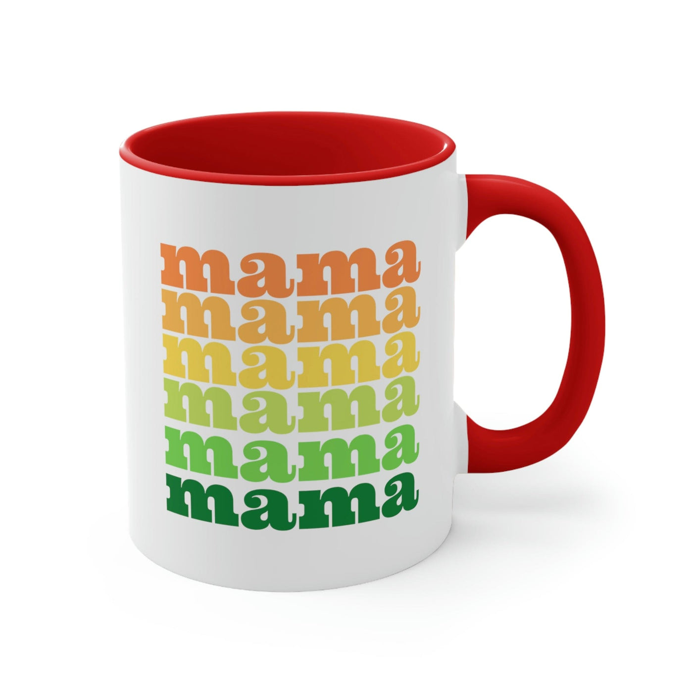 Two-tone Accent Ceramic Mug 11oz Mama Celebrating Mothers - Decorative