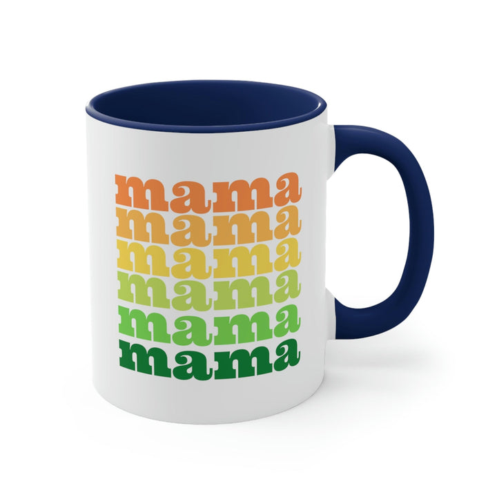 Two-tone Accent Ceramic Mug 11oz Mama Celebrating Mothers - Decorative