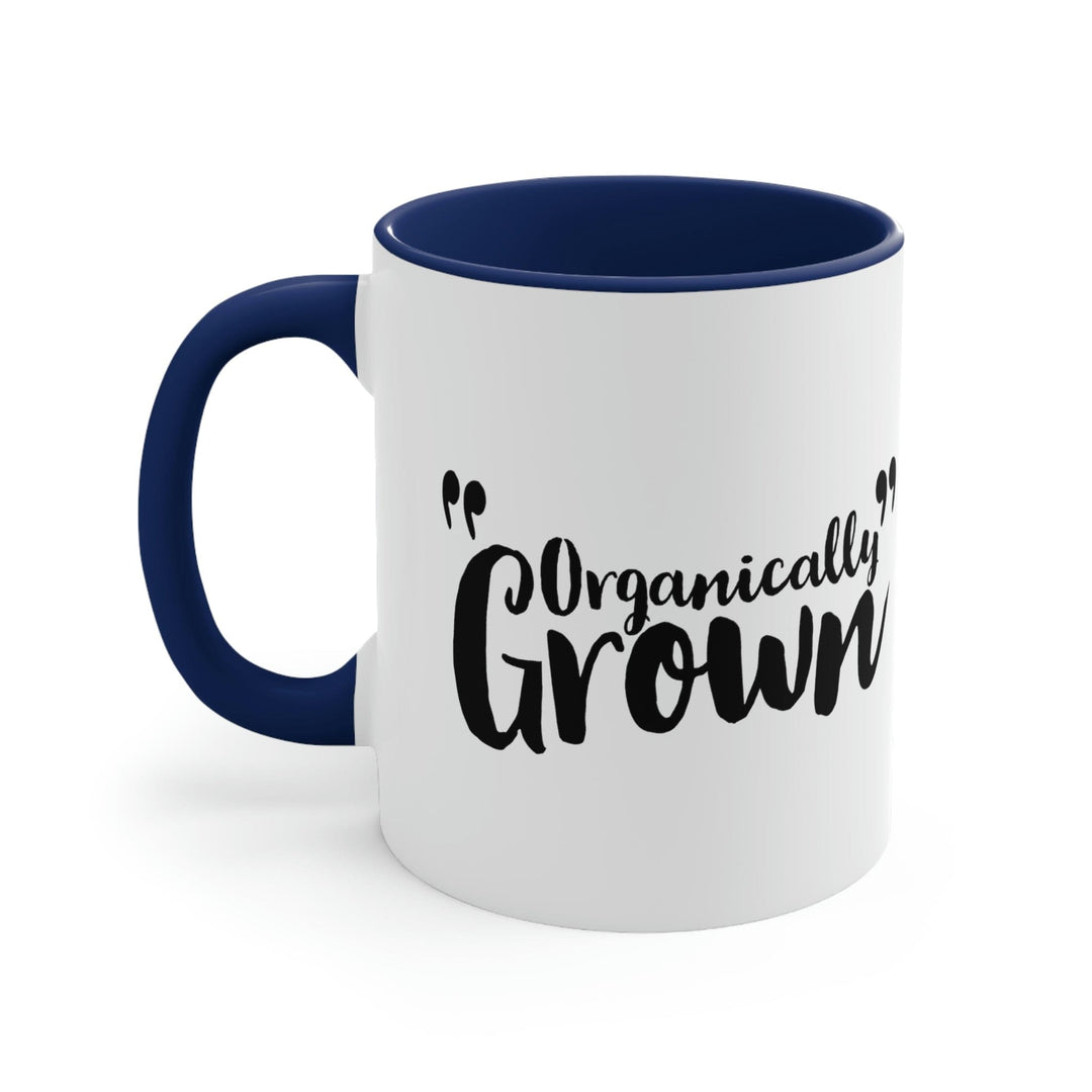 Two-tone Accent Ceramic Mug 11oz Organically Grown Illustration - Decorative