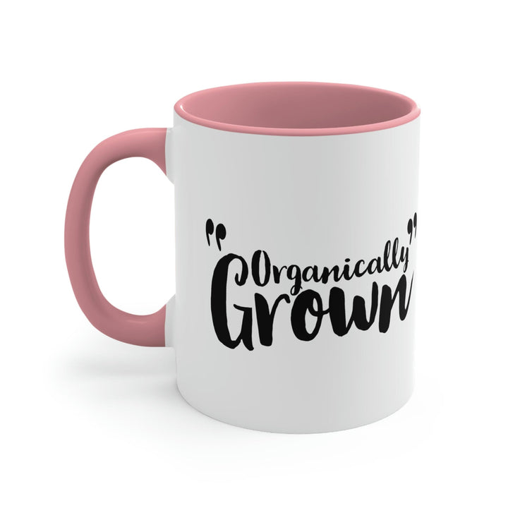 Two-tone Accent Ceramic Mug 11oz Organically Grown Illustration - Decorative