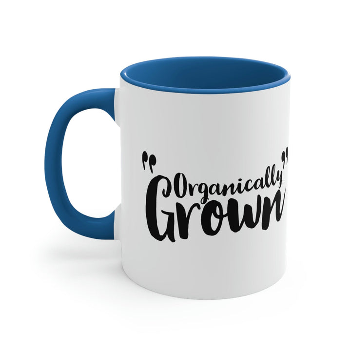 Two-tone Accent Ceramic Mug 11oz Organically Grown Illustration - Decorative