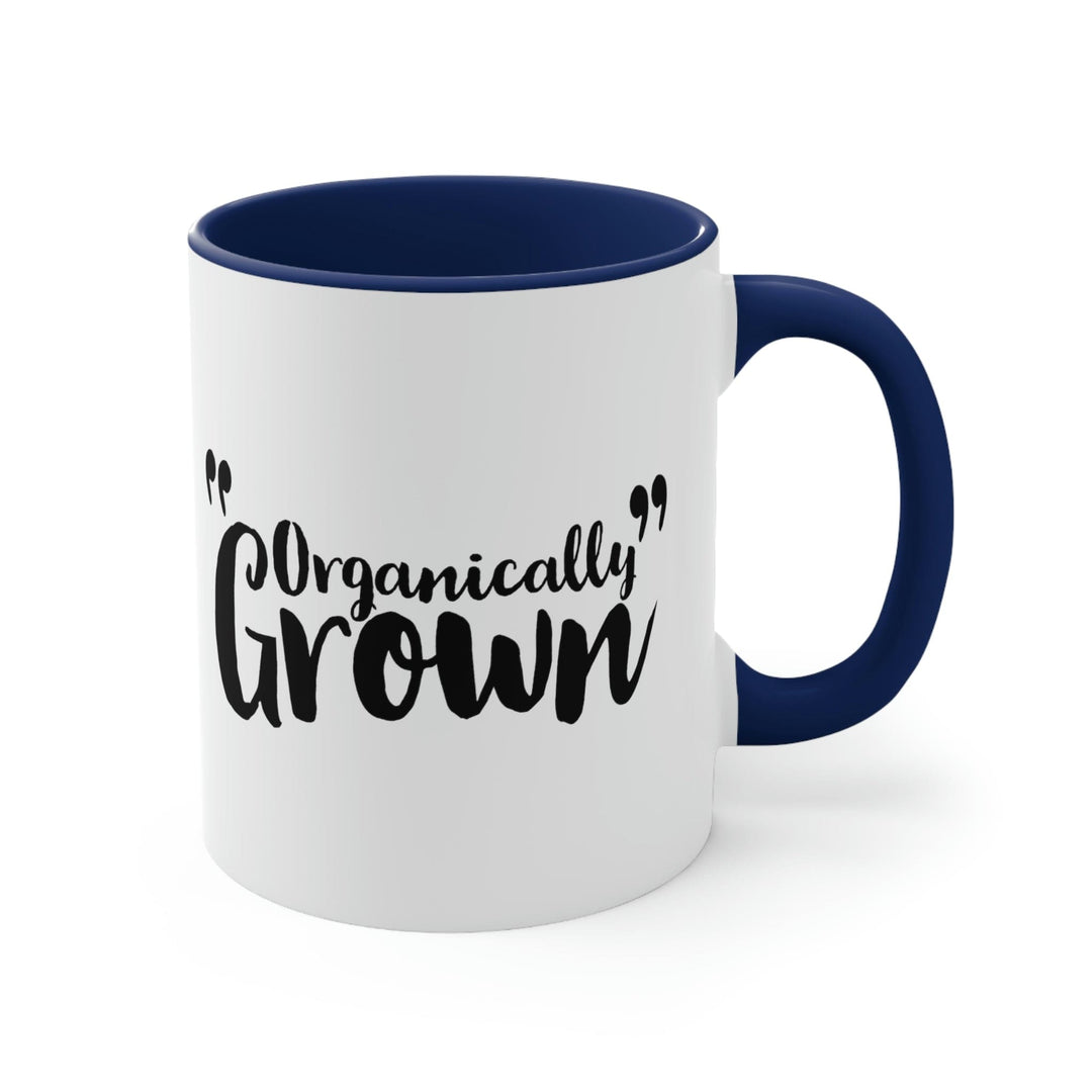 Two-tone Accent Ceramic Mug 11oz Organically Grown Illustration - Decorative