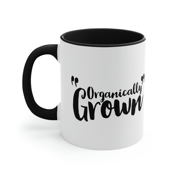 Two-tone Accent Ceramic Mug 11oz Organically Grown Illustration - Decorative